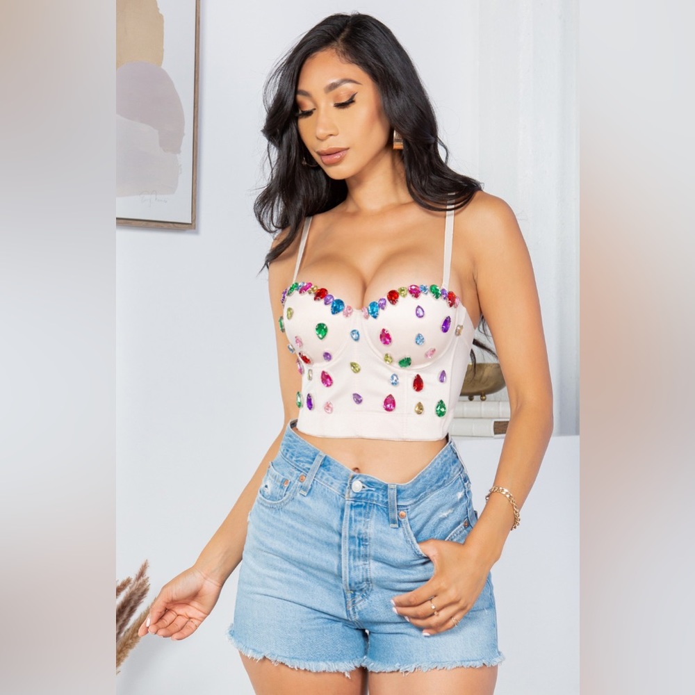 174. Leia Gem Corset in Nude